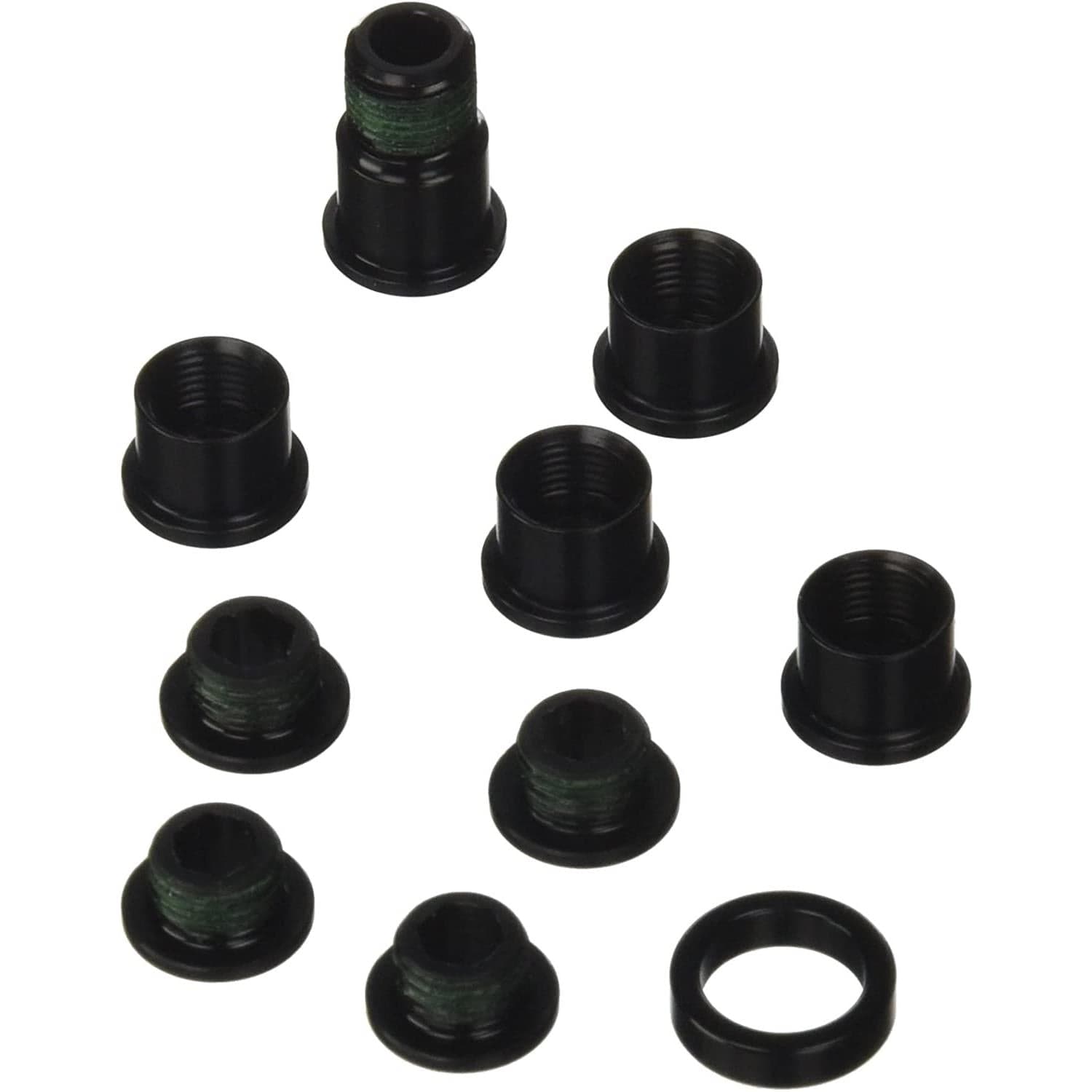 Sram Spare - Crank Chainring Bolt Kit Red Hidden Bolt 5/Arm Aluminium Black: