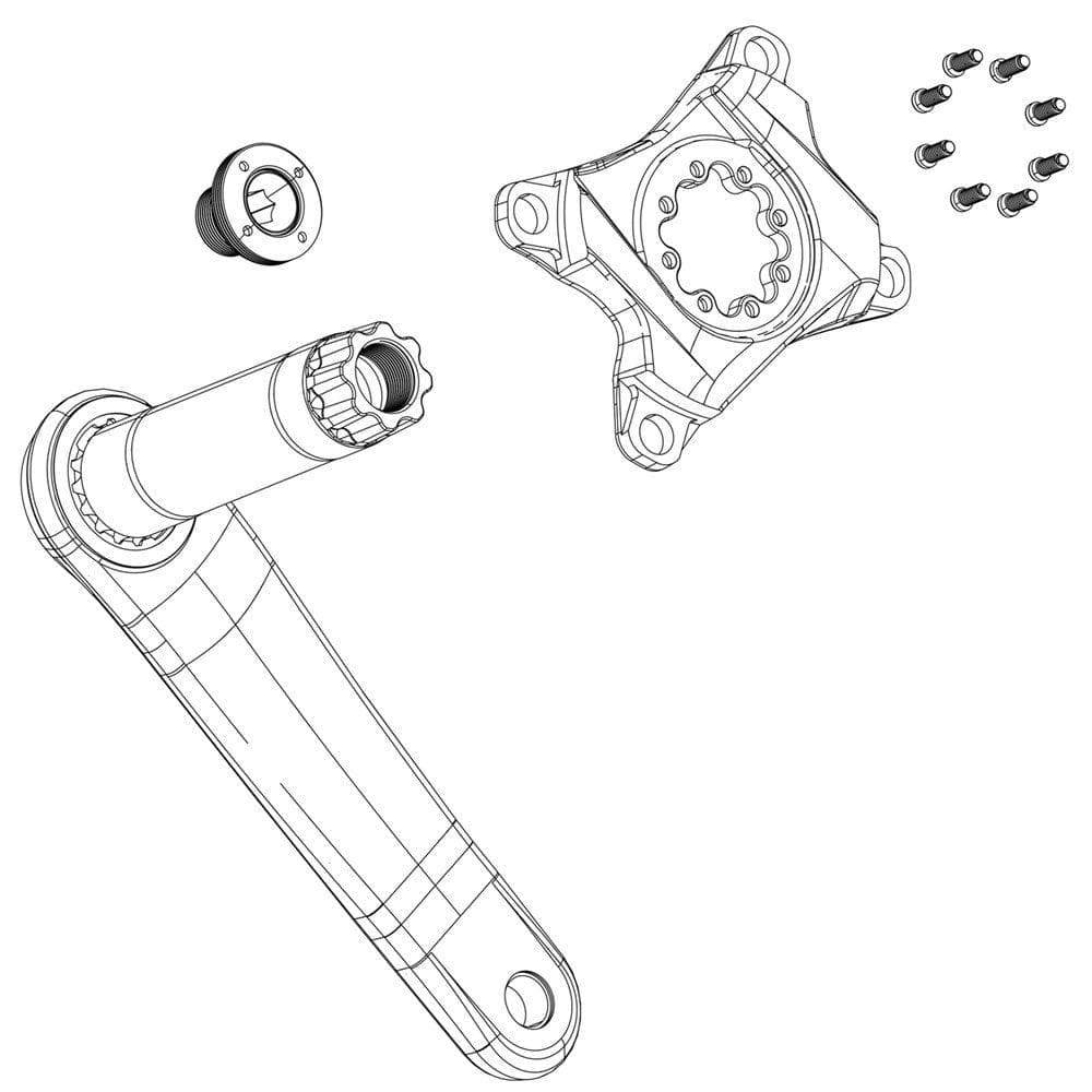 Truvativ Spare - Crank Arm Bolt Kit M15/M22 Alloy Self-Extracting, Qty 2: