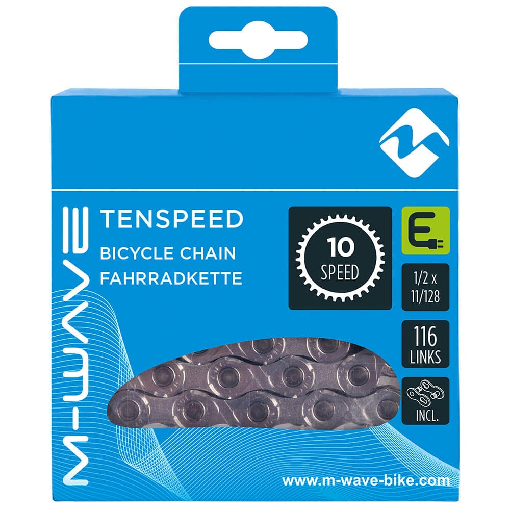 M-Wave E-bike Chain - 10 or 11 Speed - 116L Grey 10spd