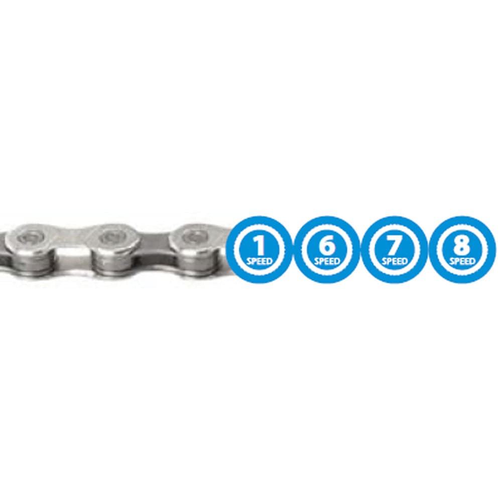 M-Wave Workshop 15M Reel Multispeed Chains Silver/Grey 6-8spd