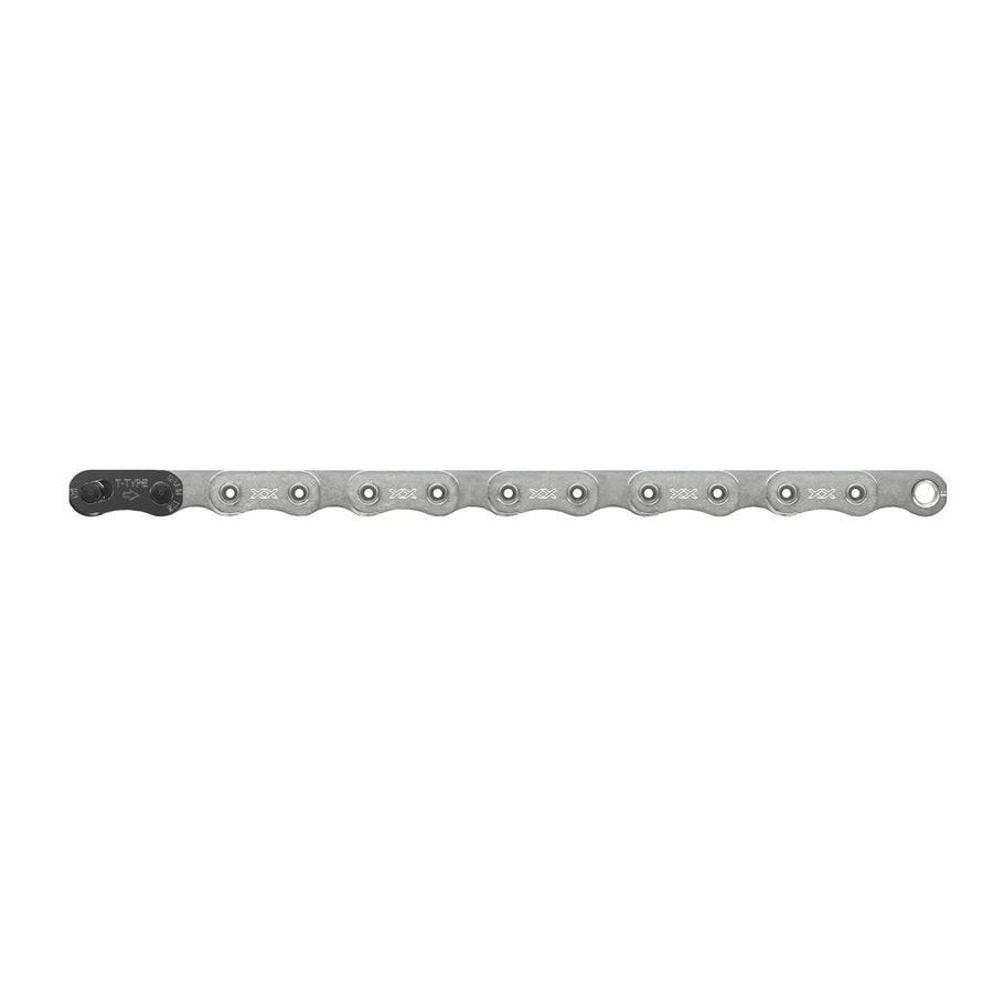 Sram Chain Xx T-Type Eagle Silver Hollowpin 126 Links W/Powerlock T-Type Pvd 12 Speed 1Pc 2023: Black 12 Speed