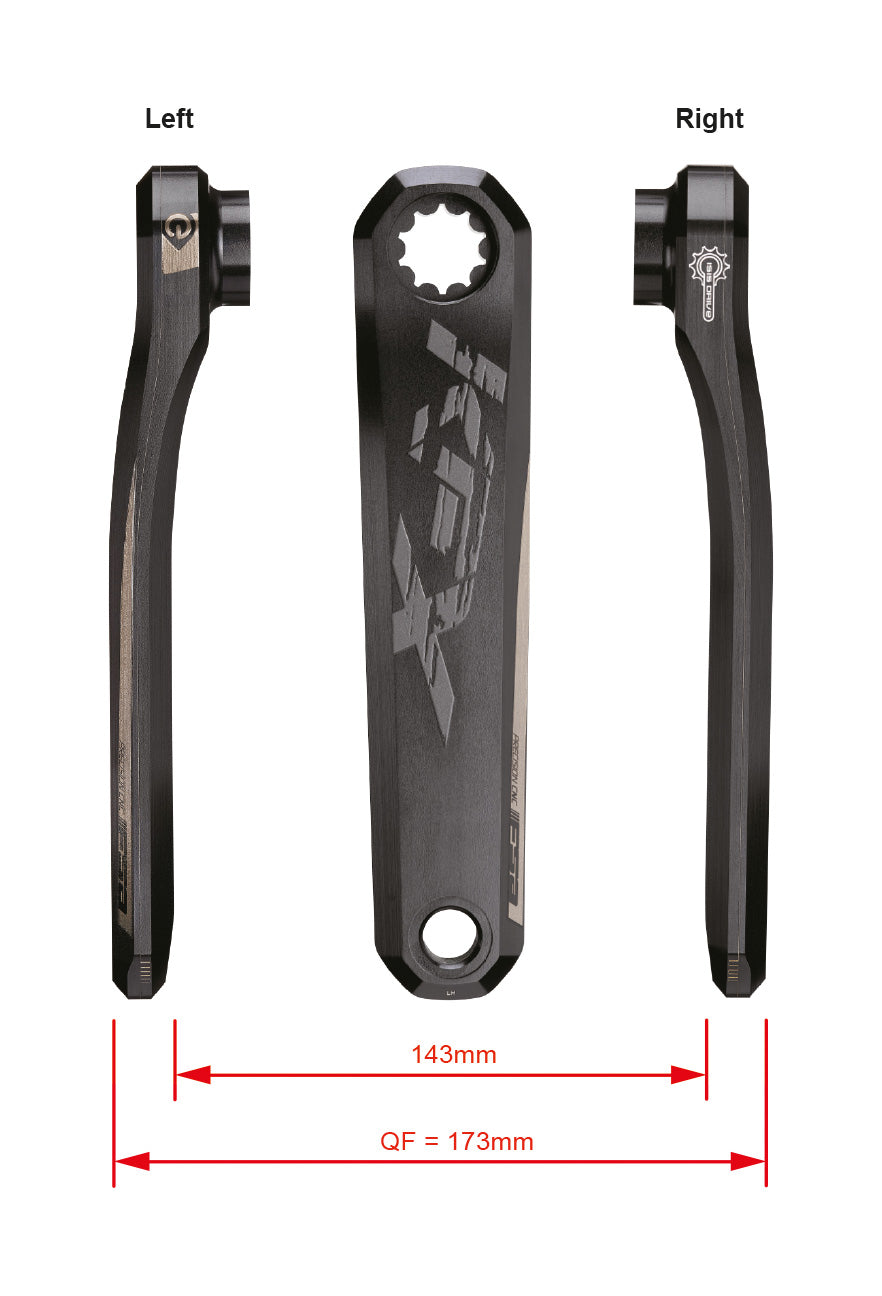 FSA Ebike Chainset CK-9011 ISIS 19.3mm Black (165mm)