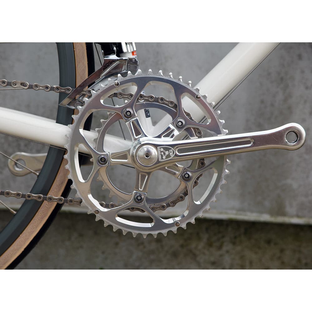 Genetic Heritage Twin Crankset  Silver 172.5mm