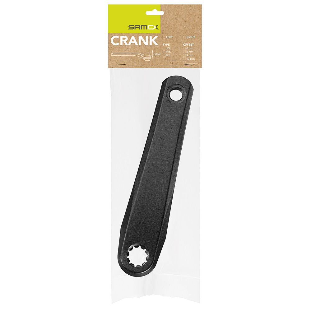 Samox ISIS Type eBike Crank Arms - Profile 2 Black RH 160mm