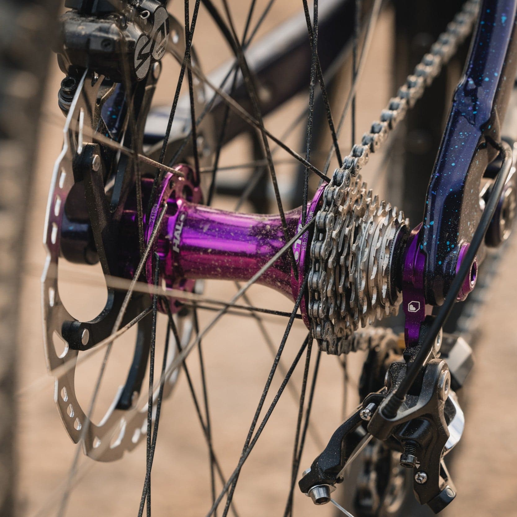Halo MT Mantradrive 750 Boost SS Limited Edition Purple Hub Set  Purple 32H