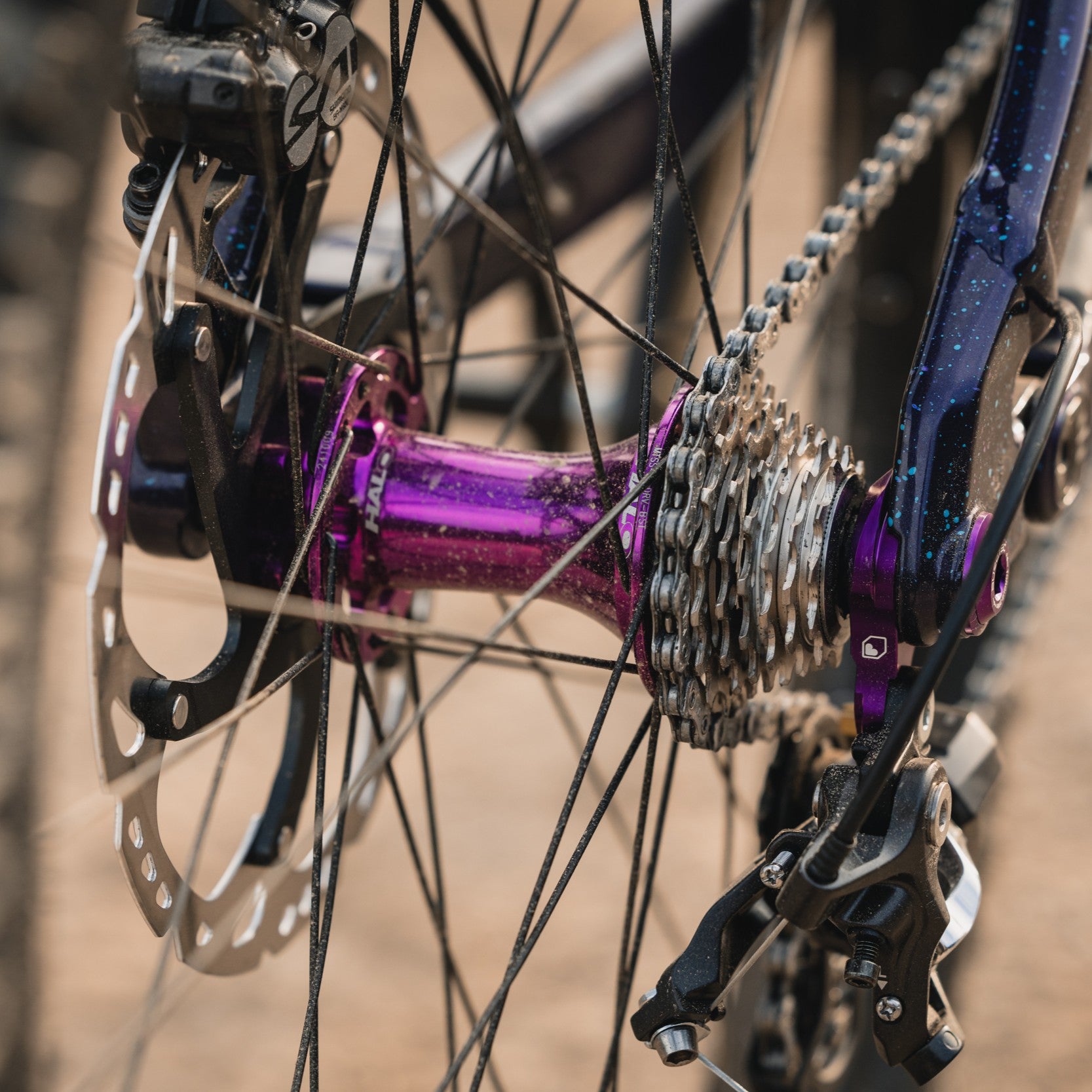 Halo MT Mantradrive 750 Boost SS Limited Edition Purple Hub Set  Purple 32H