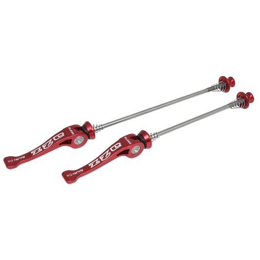 A2Z Chromoly (CroMo) Bicycle Quick Release Front & Rear Skewer Set - Red