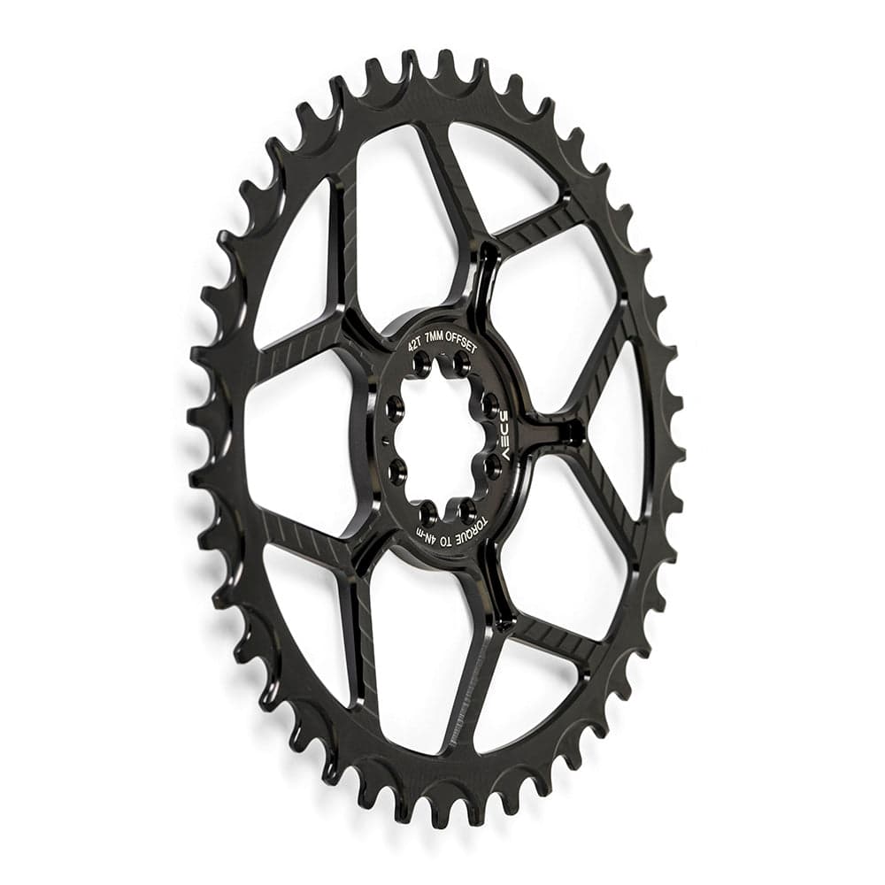 5Dev 8-Bolt Direct Mount Chainring Black 42T