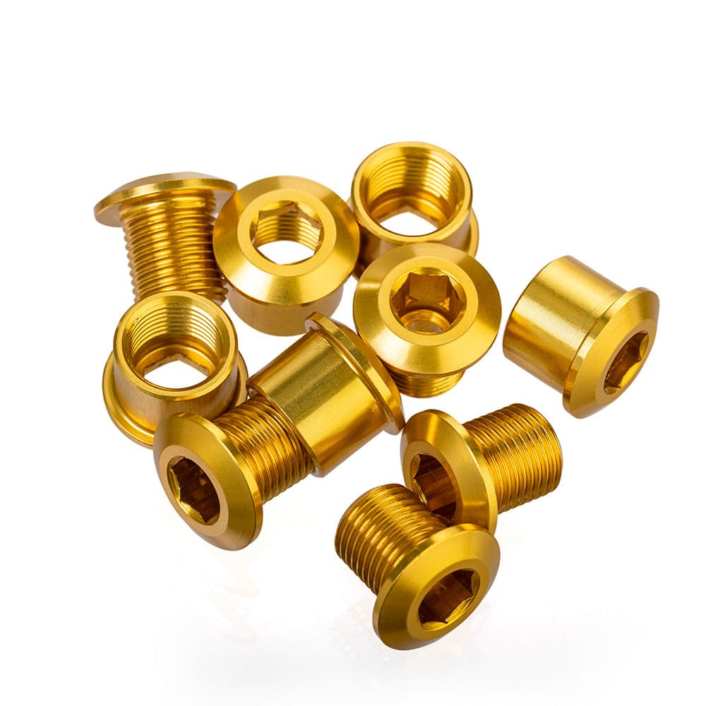 ID Alloy Chainring Bolts Gold 8.5mm