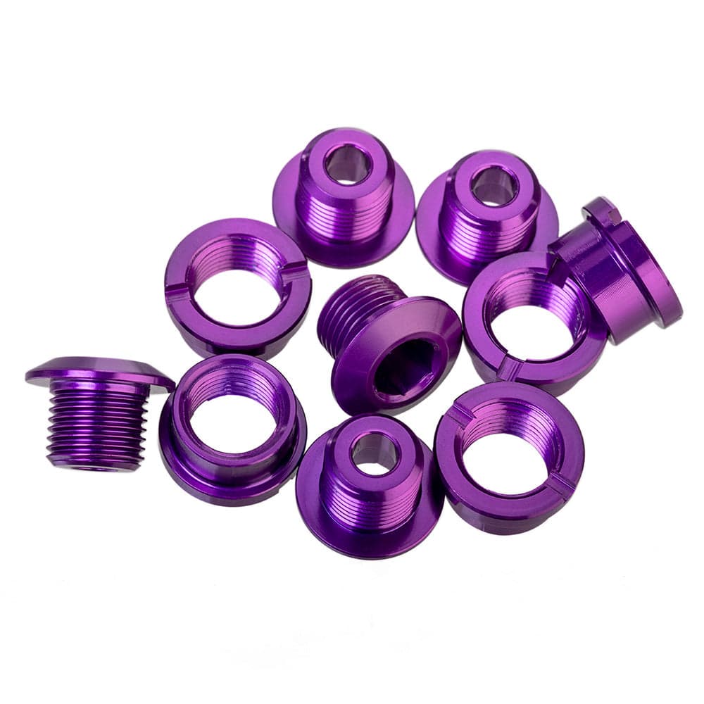 ID Alloy Chainring Bolts Purple 6.5mm