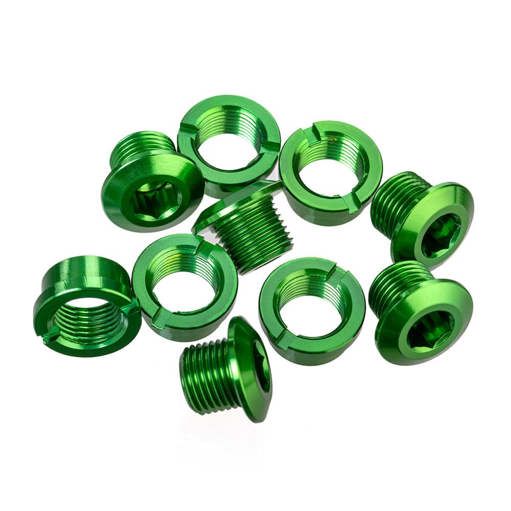 ID Alloy Chainring Bolts Green 6.5mm