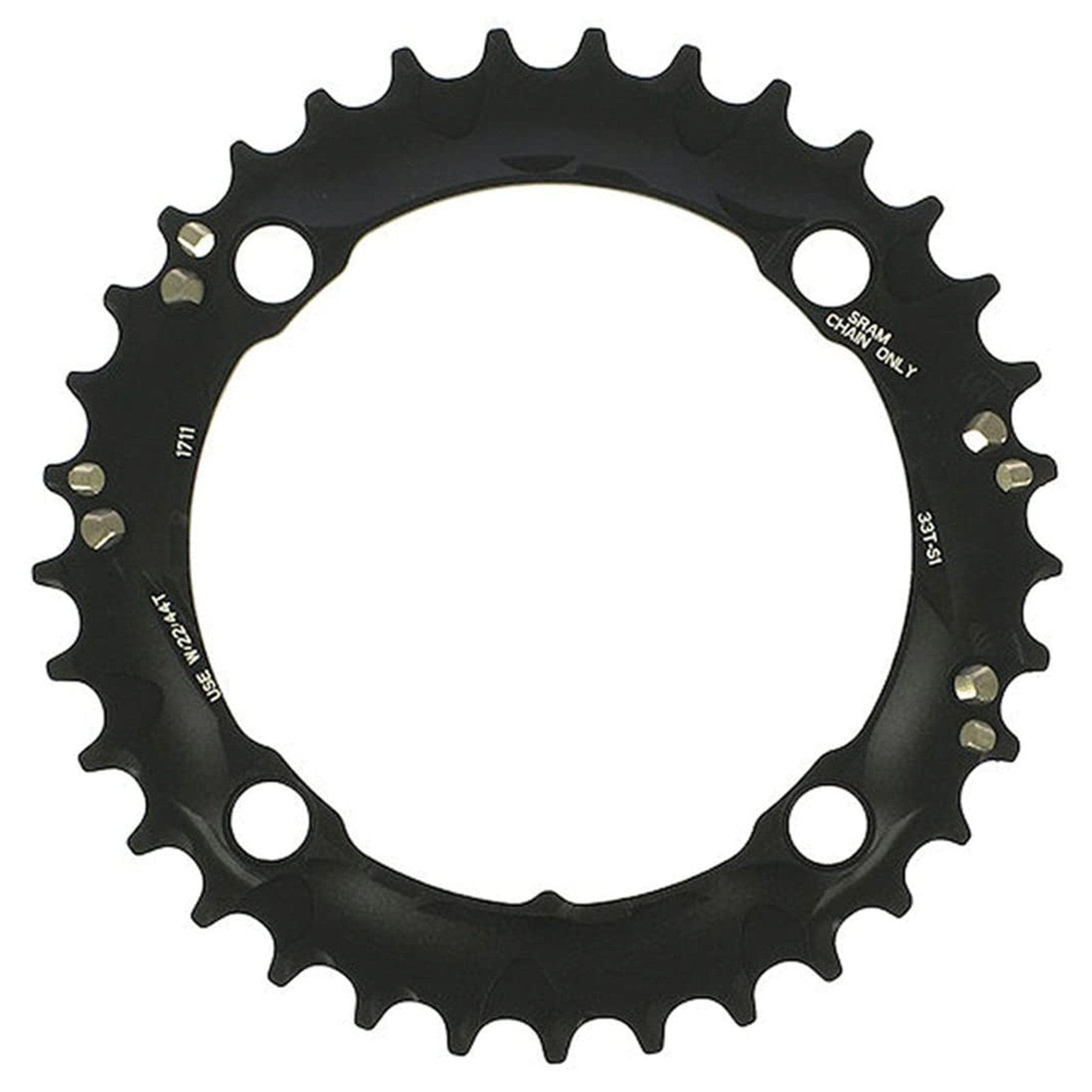 Sram Spare - Chain Ring Mtb 42T 120 S2 Al6 Long Pin Gxp Cnc 2X10 Blast Black: Black 10Spd 42T