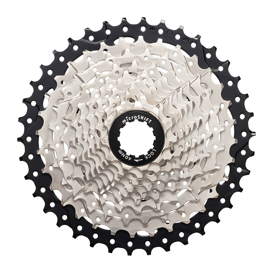 MicroSHIFT Sword H-Series 10 Speed Cassette 11-38 Silver 11-38T