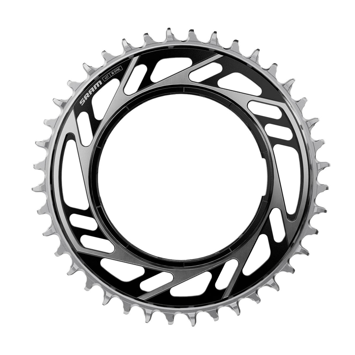 SRAM Chain Ring Road Threaded Mount X-Sync Red E1 (Including Thread Back Up Pin For Chainring): BLACK/SILVER