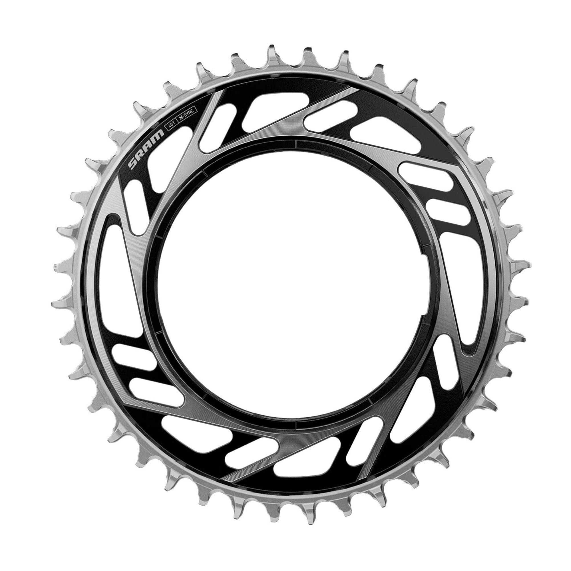 SRAM Chain Ring Road Threaded Mount X-Sync Red E1 (Including Thread Back Up Pin For Chainring): BLACK/SILVER 46T
