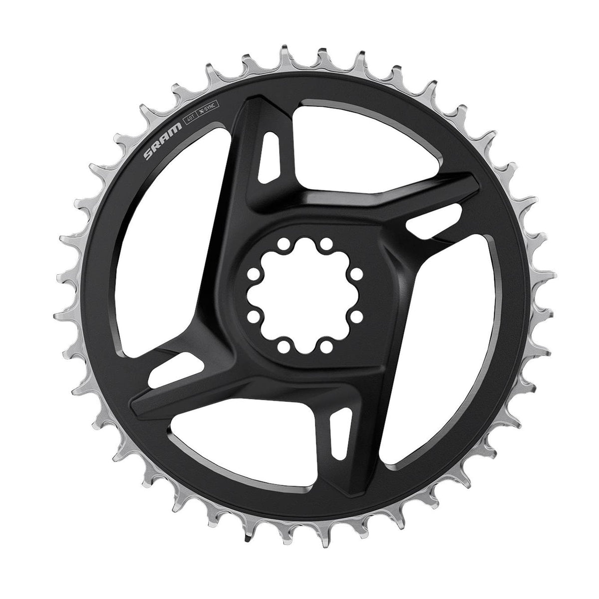 Sram Chain Ring Road Dm X-Sync (Red E1) Including 8 Chainring Bolts: Black/Silver 46T