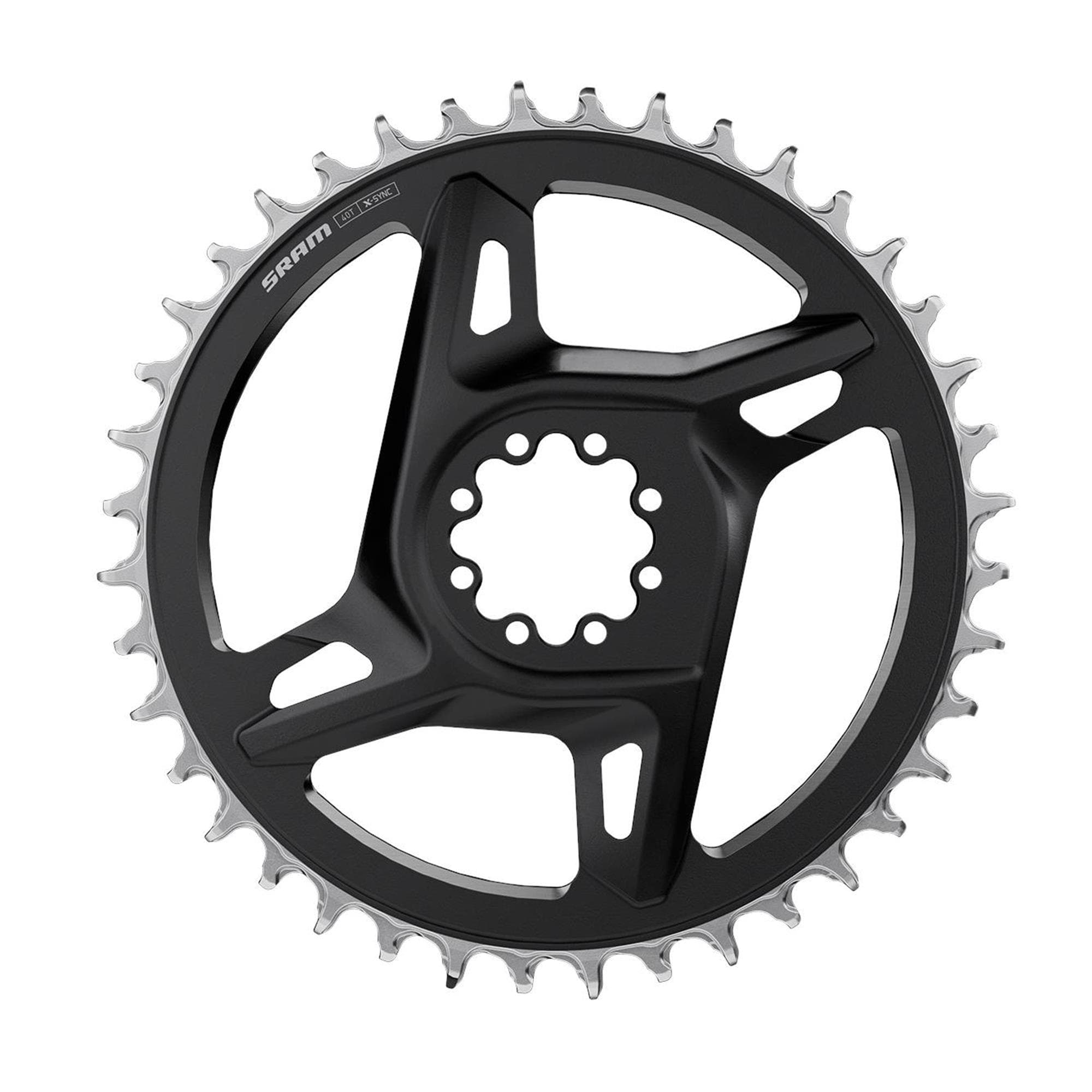 Sram Chain Ring Road Dm X-Sync (Red E1) Including 8 Chainring Bolts: Black/Silver 46T
