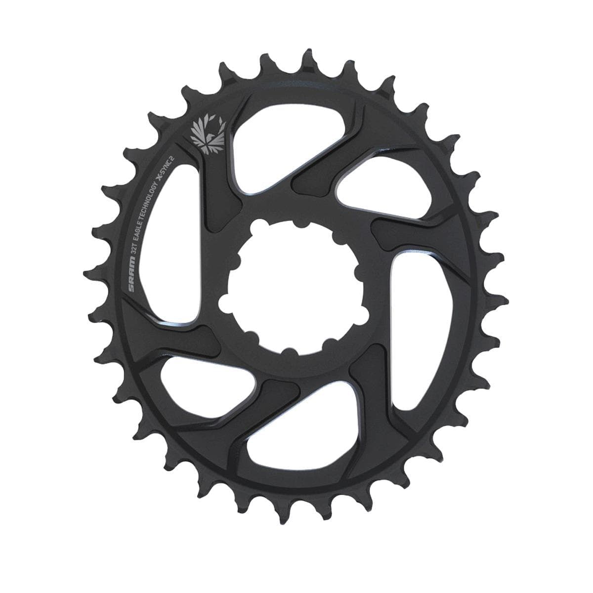 Sram Chain Ring X-Sync 2 Oval Direct Mount 6Mm Offset Alum Eagle Black: Black