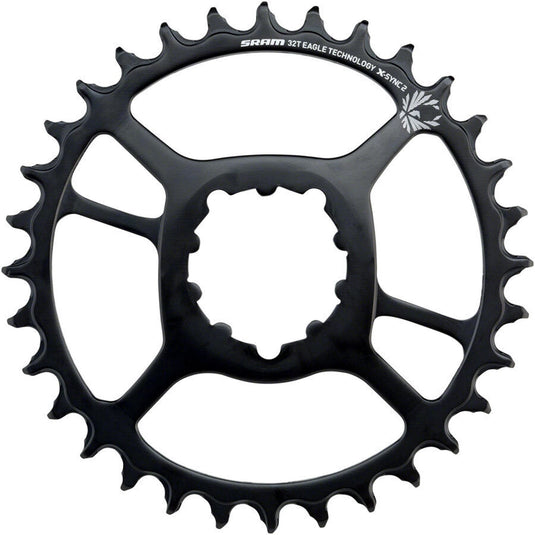 Sram Chain Ring X-Sync 2 Steel Direct Mount 3Mm Offset Boost Eagle: Black 32T