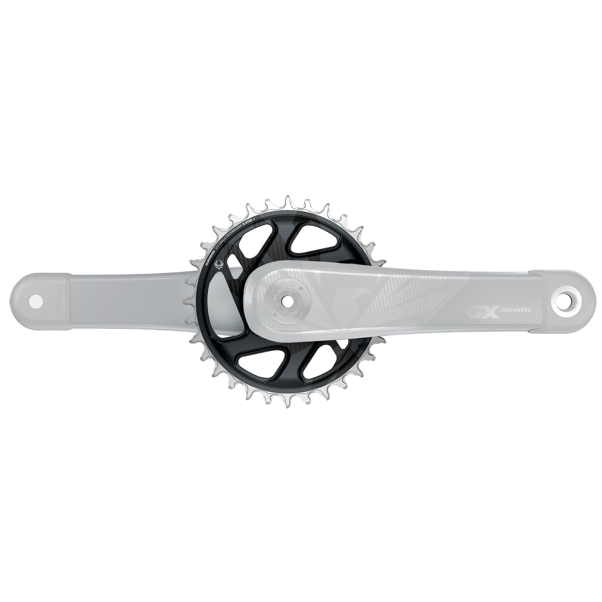 Sram Chain Ring X-Sync 2 Direct Mount 6Mm Offset Eagle Cold Forged (Finish Of Gx Eagle C1 Matches Crank Arms): Lunar Grey