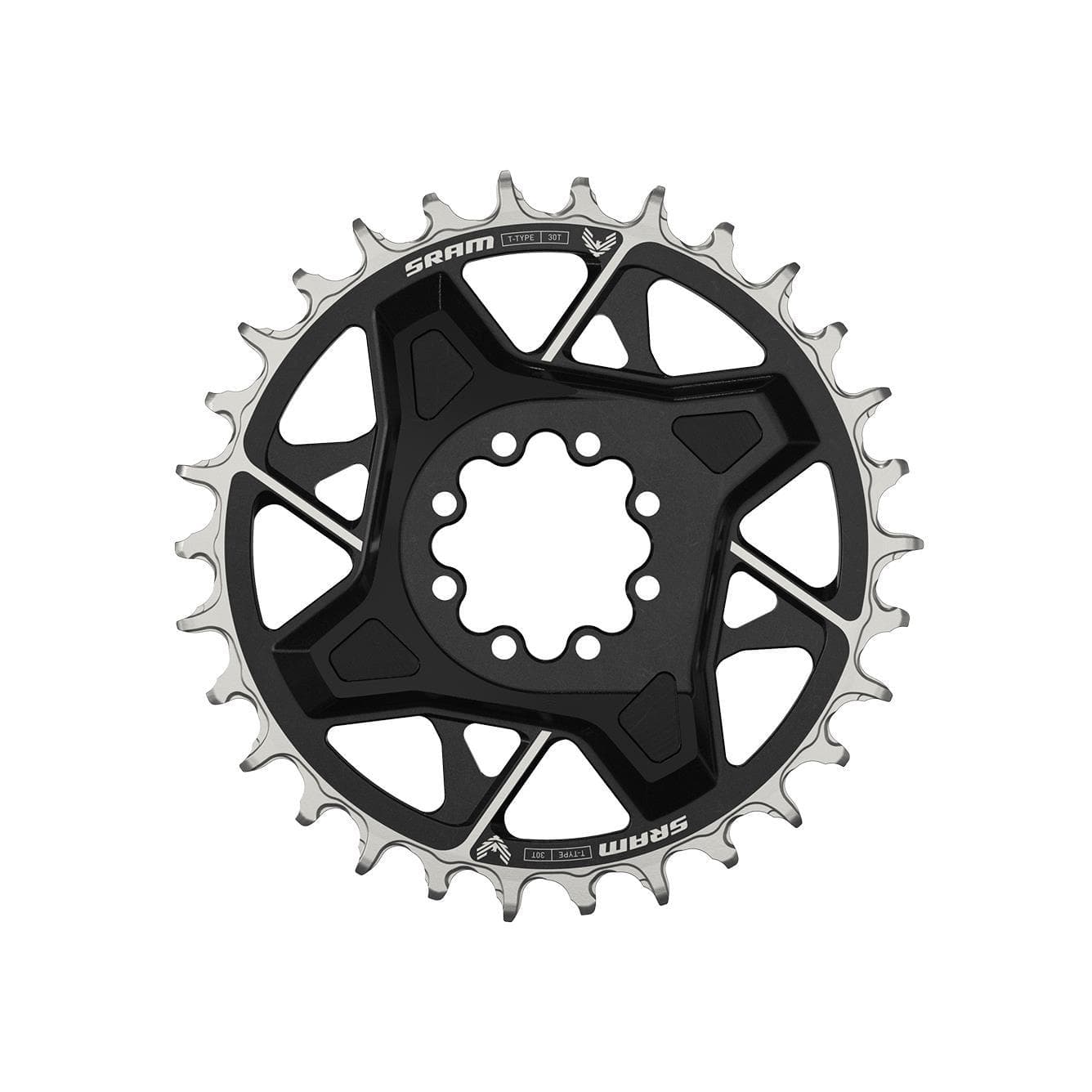 Sram Chain Ring T-Type Direct Mount 3Mm Offset Eagle (Including 8 Bolts) X0 D1 2023: Black