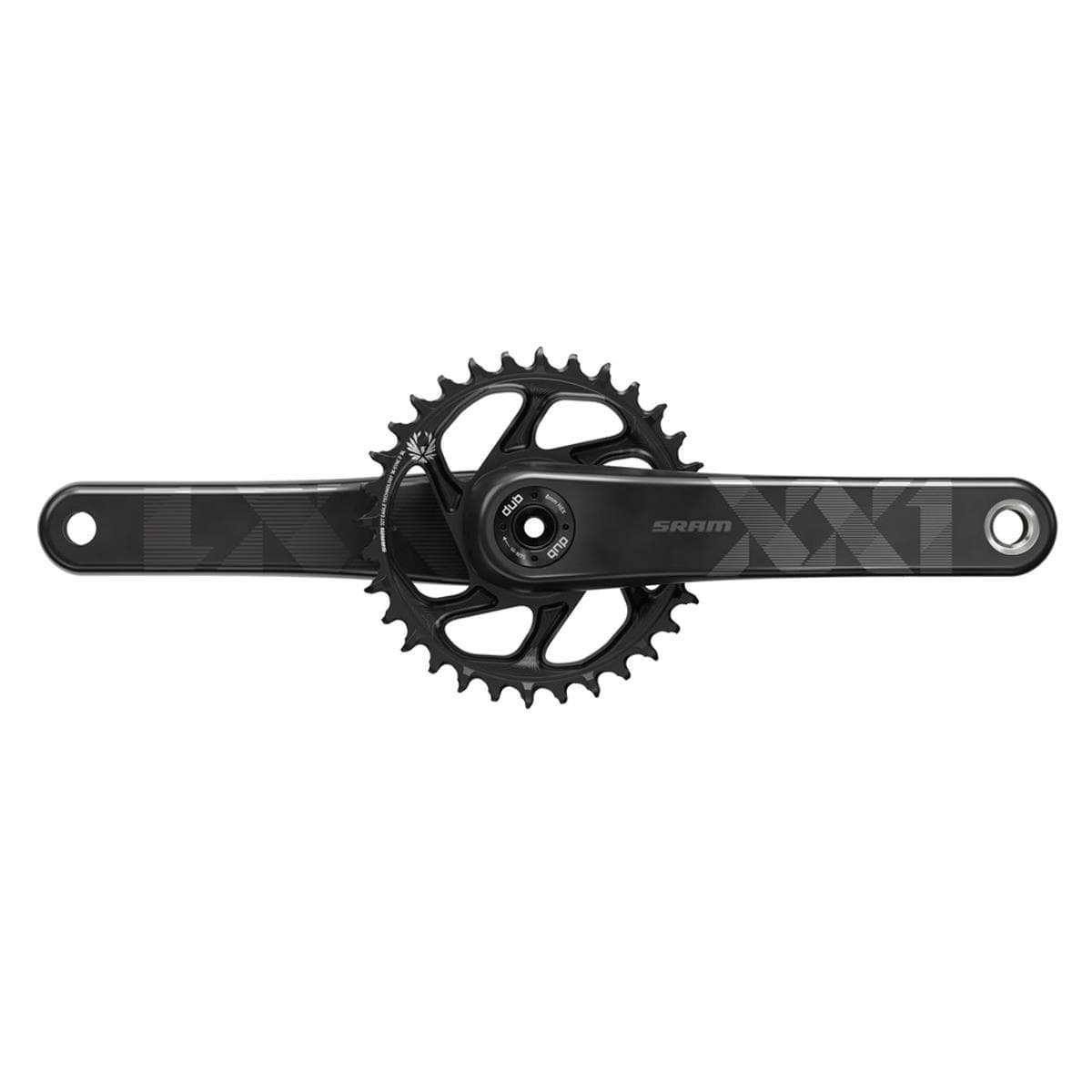 Sram Crank Xx1 Eagle Fat Bike 4" Dub 12S W Direct Mount 30T X-Sync 2 Chainring (Dub Cups/Bearings Not Included): Black 175Mm