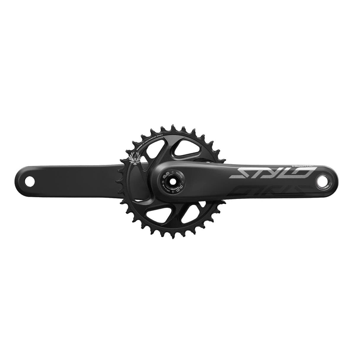 Truvativ Crank Stylo Carbon Eagle Fat Bike 4" Dub 12S 175 Wdirect Mount 30T X-Sync 2 Chainring Black (Dub Cups/Bearingsnot Included): Black 175Mm