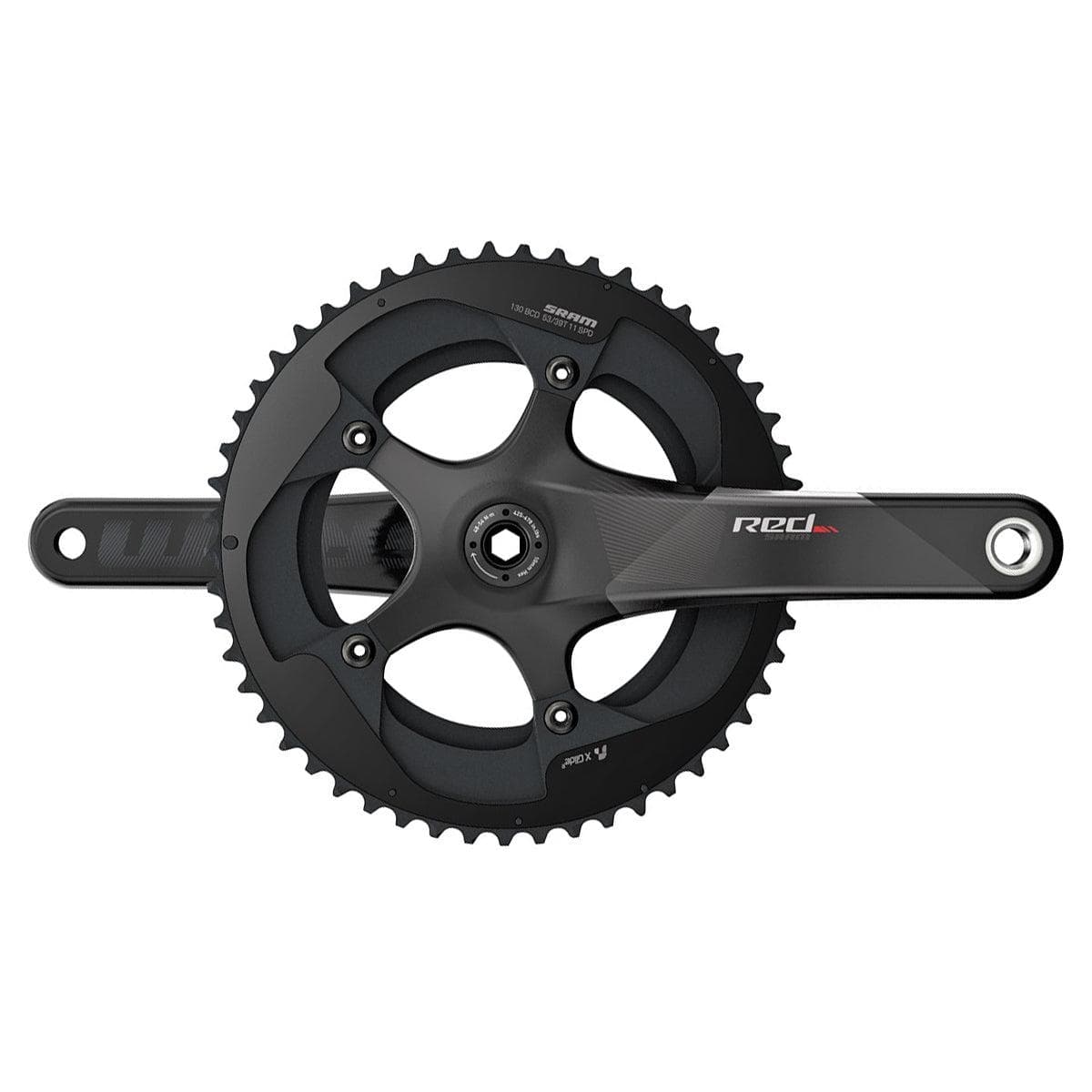 Sram Crank Set Red Gxp 175 52-36 Yaw Gxp Cups Not Included C2: Black 11Spd 175Mm 52-36T