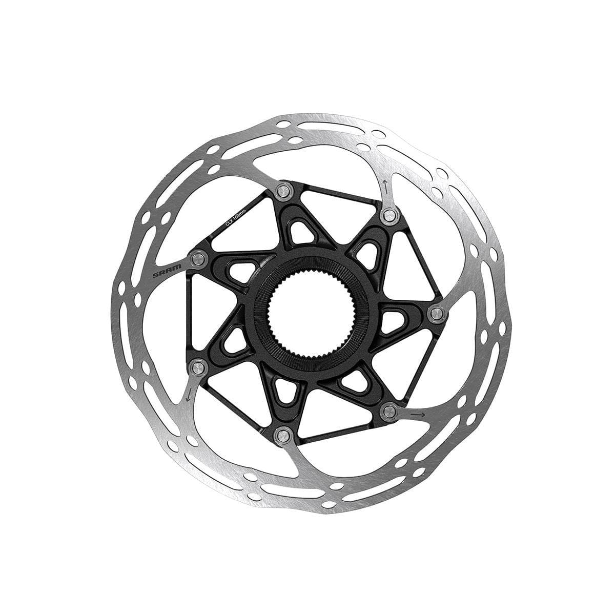 Sram Rotor Centerline 2 Piece Centerlock Black Rounded: 180Mm