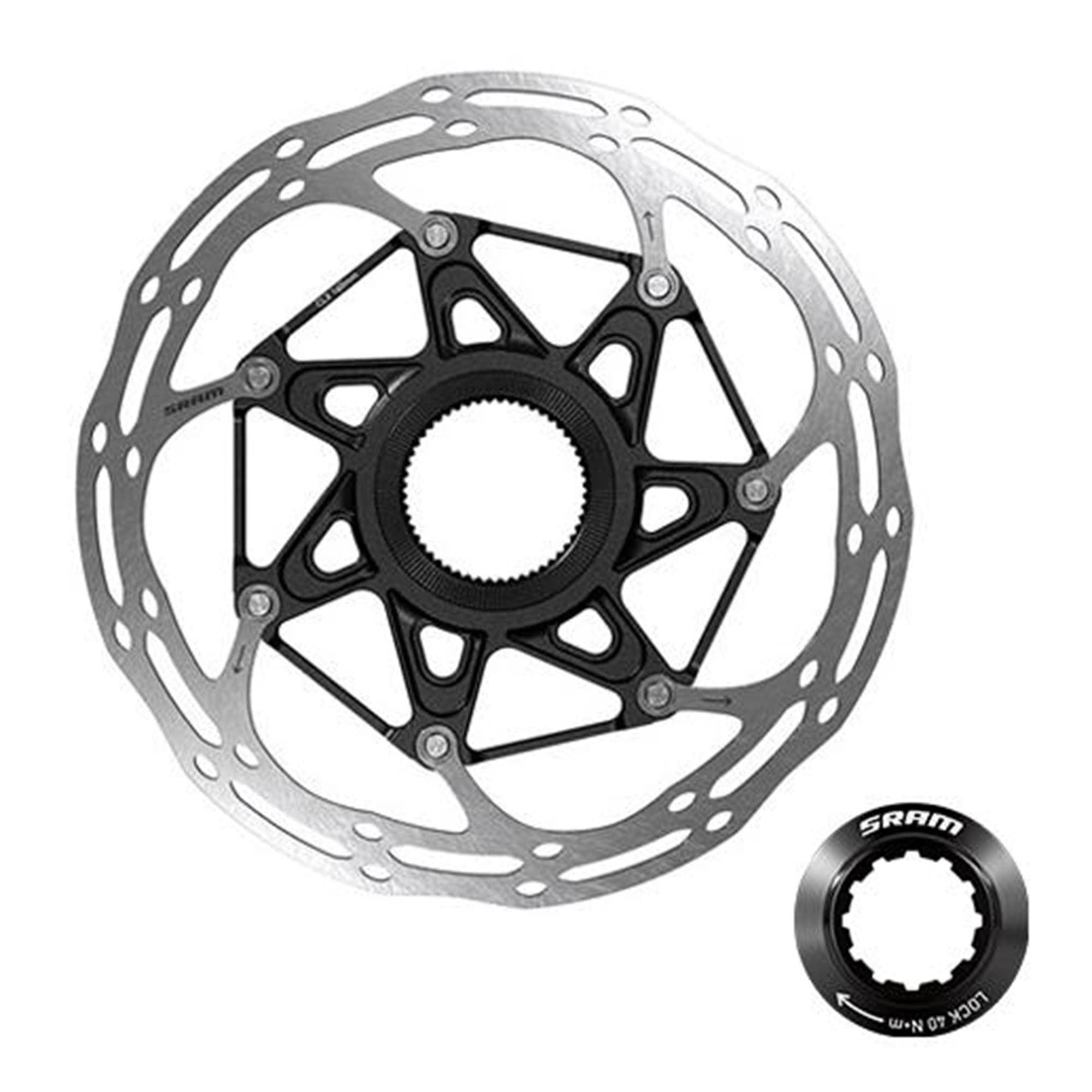 SRAM Rotor Centerline X CenterLock Rounded 1.85mm: BLACK 180MM