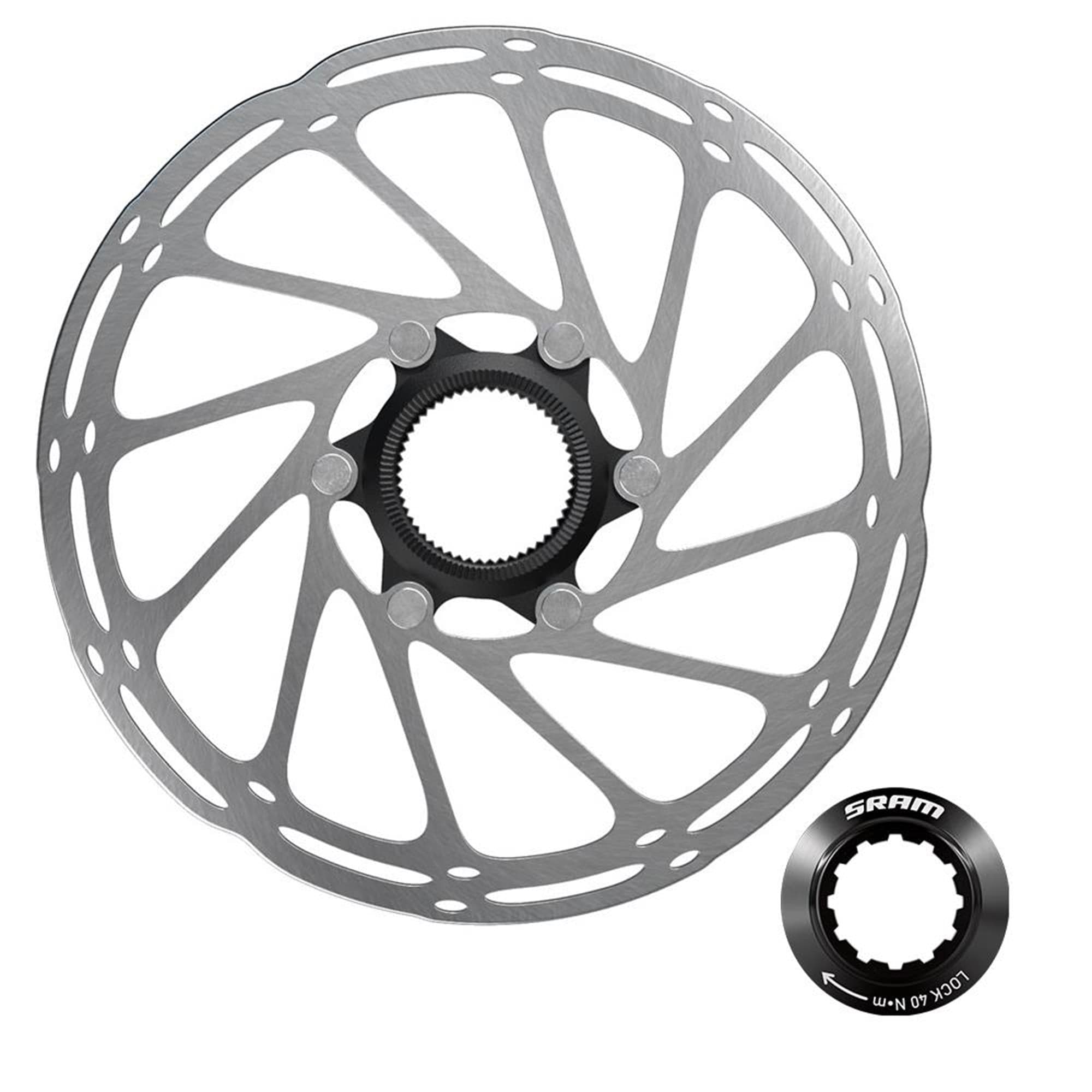 SRAM Rotor Centerline CenterLock Rounded 1.85mm: BLACK 160MM