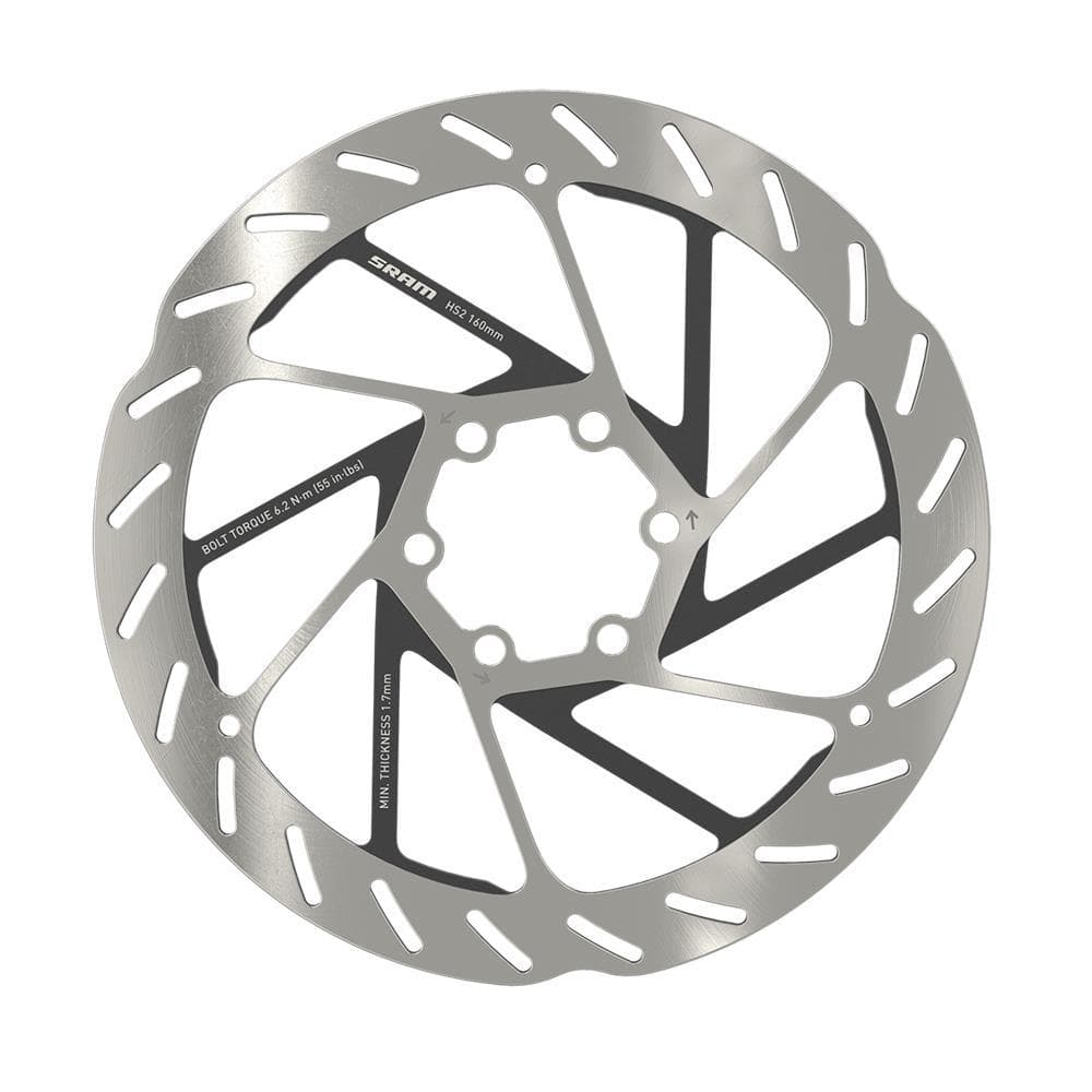 Sram Rotor - Hs2 6-Bolt (Includes Steel Rotor Bolts) Rounded: 160Mm