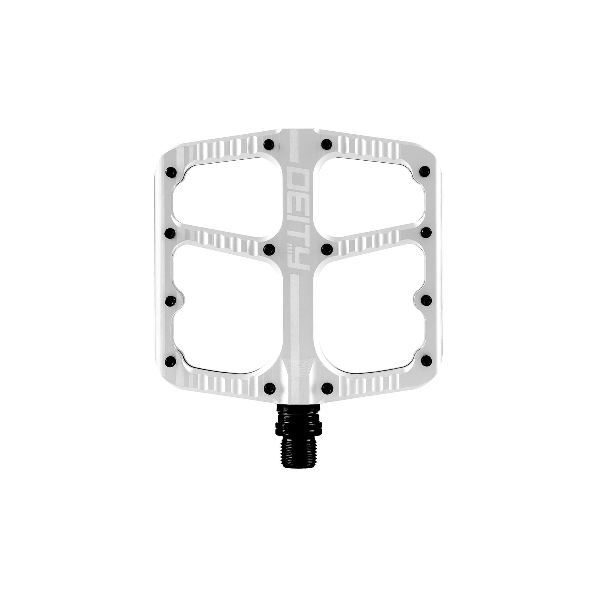 Deity Flat Trak Pedals: Silver