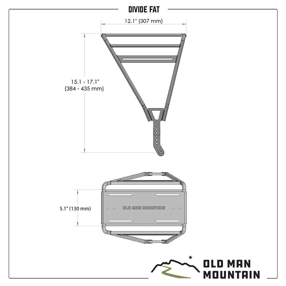 Old Man Mountain Divide Rack - Fat Bike  Black