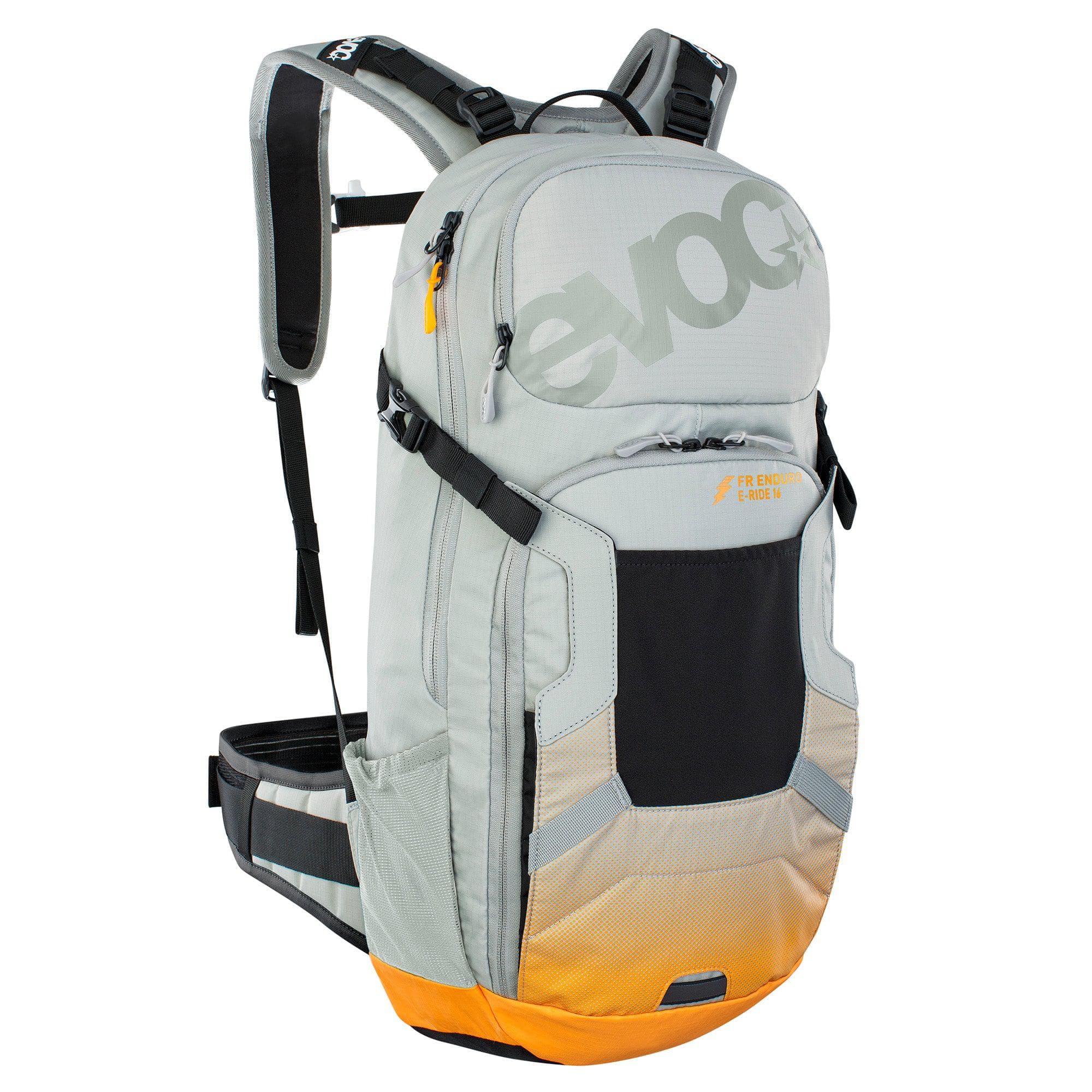 Evoc Fr Enduro E-Ride Protector Backpack 2022: Stone/Bright Orange M/L
