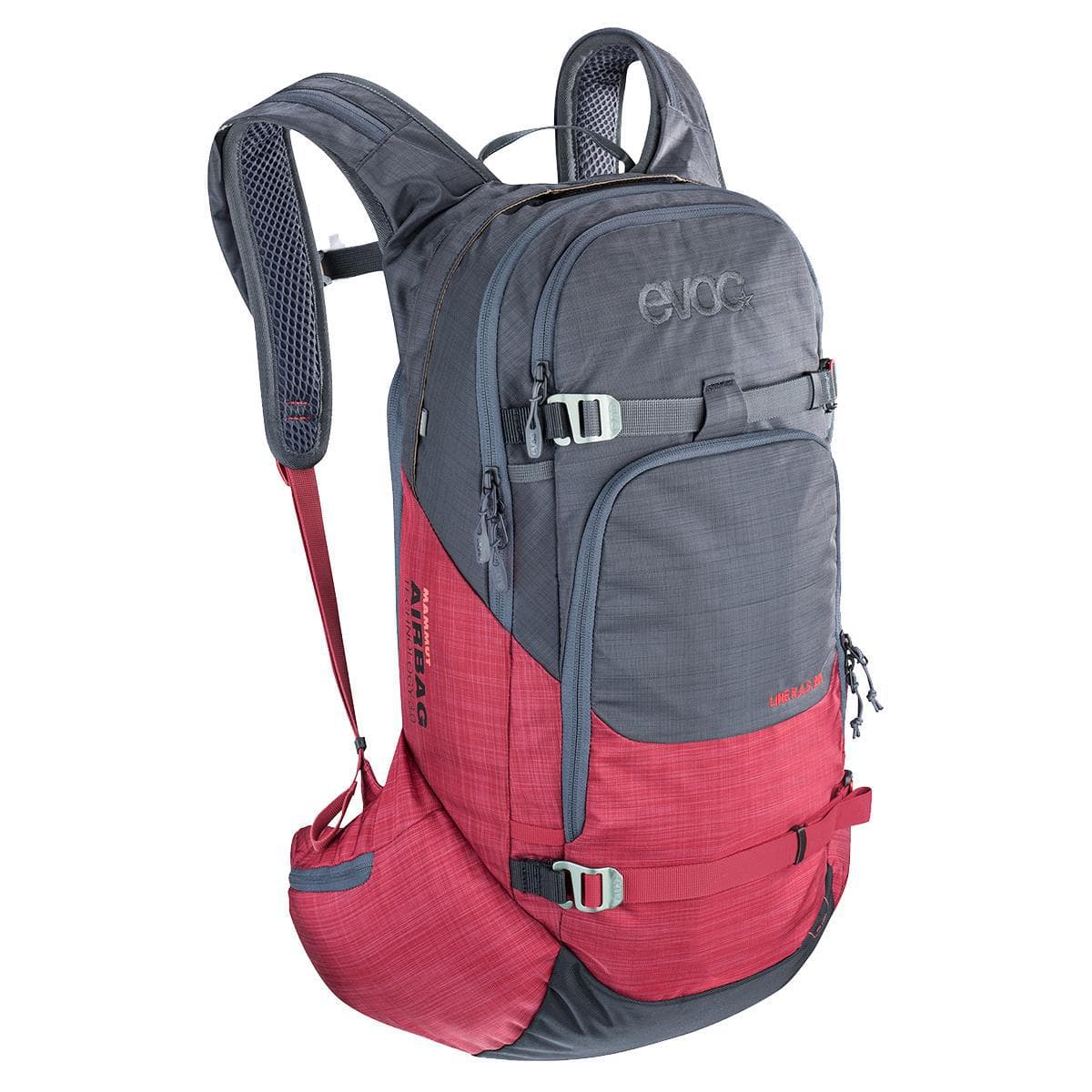 Evoc Line R.A.S. 20L Avalanche Backpack 2019: Heather Carbon Grey/Heather Ruby 20L