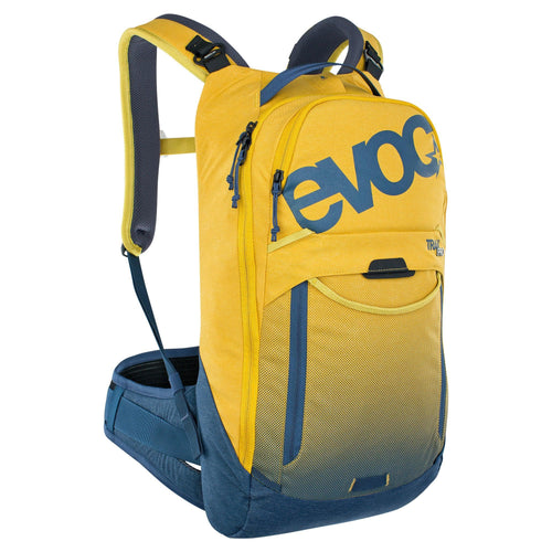 Evoc Trail Pro Protector Backpack 10L 2022: Curry/Denim L/Xl