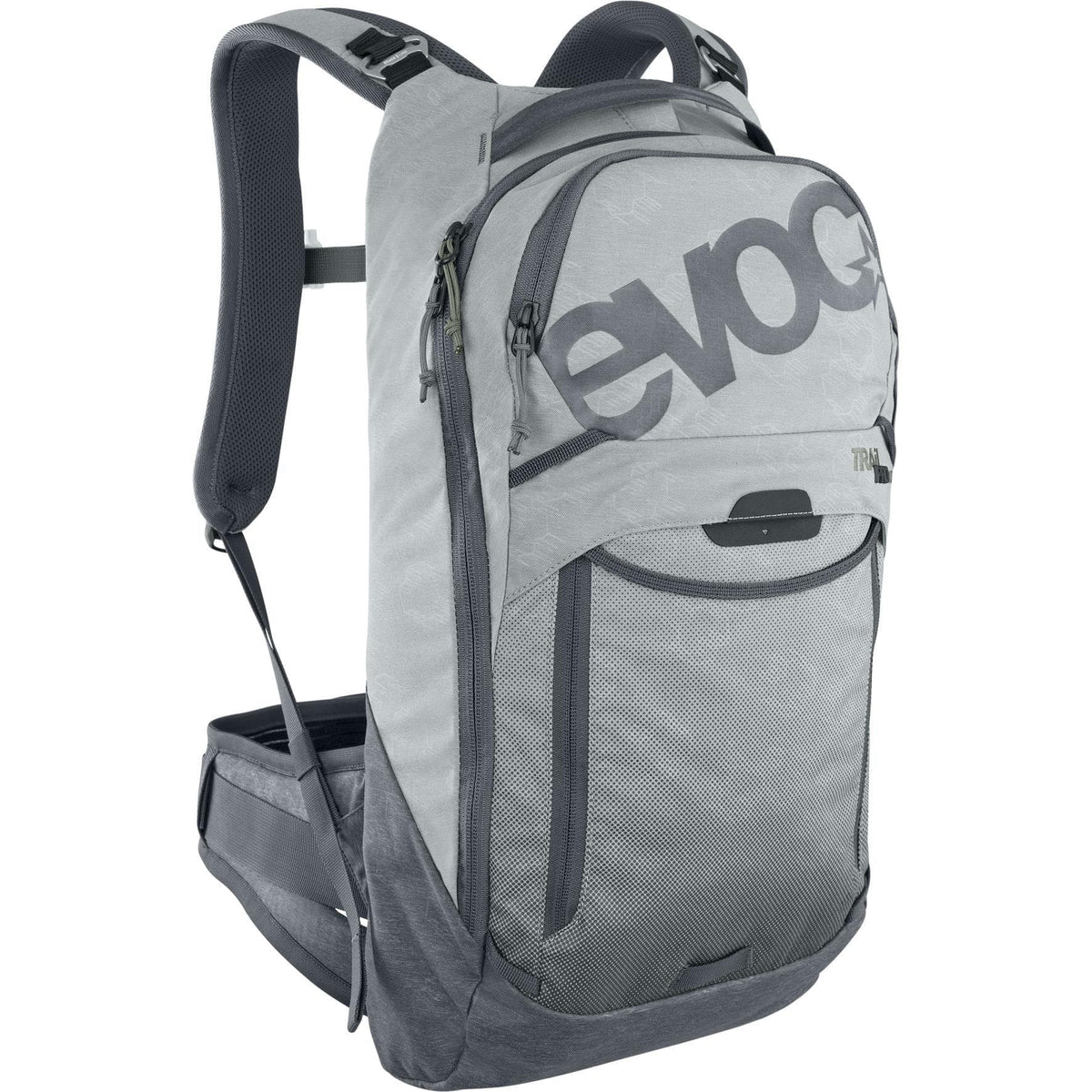 Evoc Trail Pro Protector Backpack 2023: Stone/Carbon Grey S/M