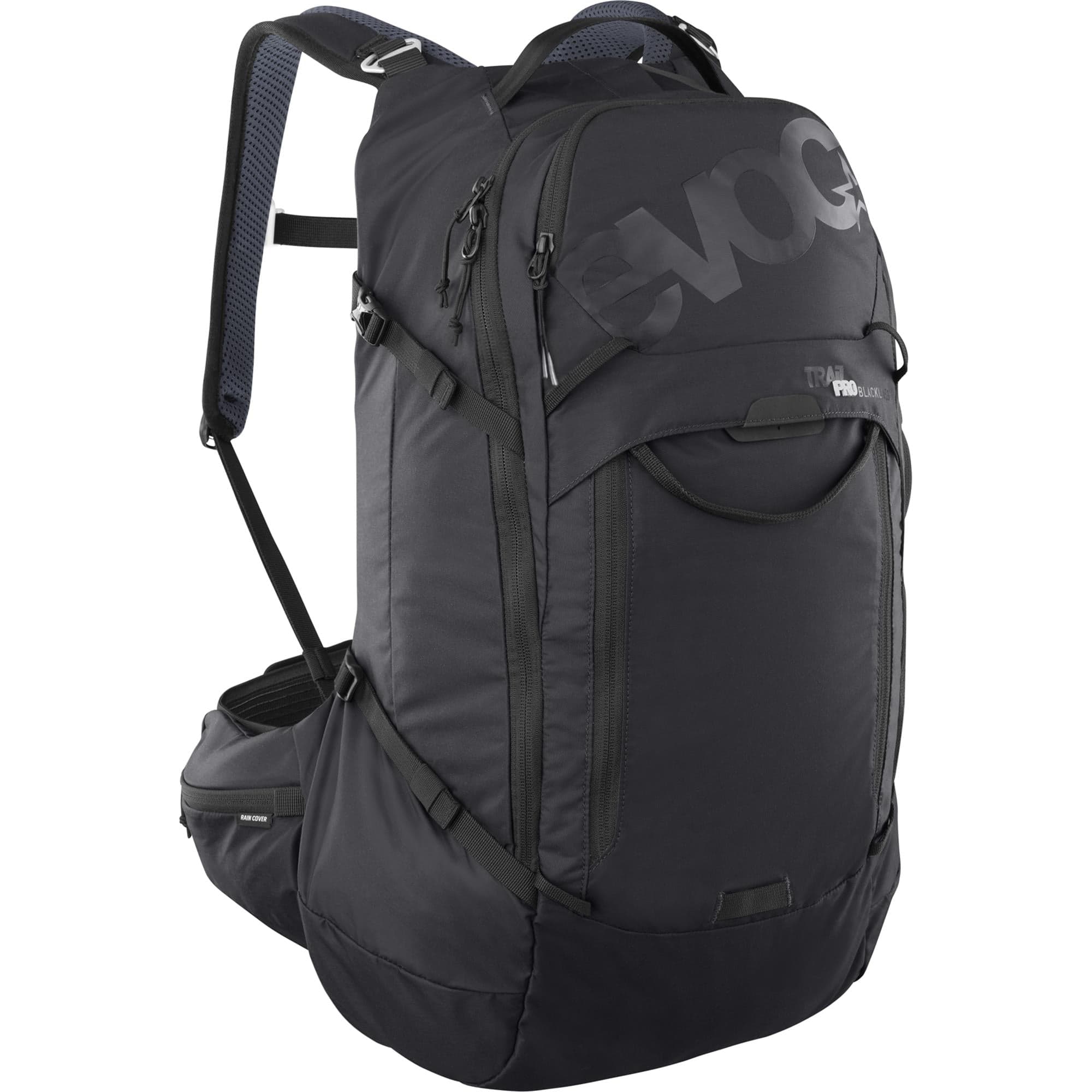 EVOC Trail Pro Blackline Protector Backpack 26L 2025: BLACK 26L S/M