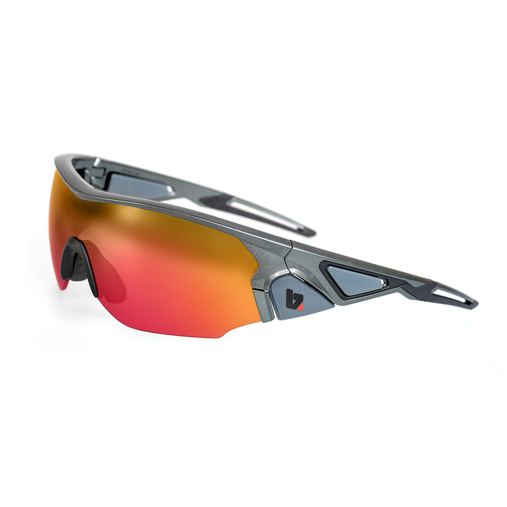BZ Optics CRIT Mirrored Glasses with Revo Lenses Grey/Green One Size