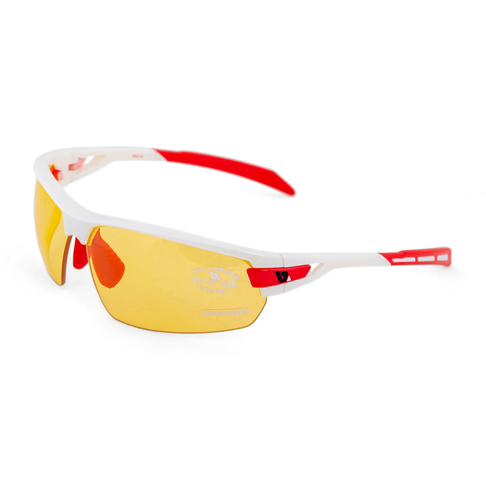 BZ Optics PHO HD Yellow Polarised Glasses White/Red One Size