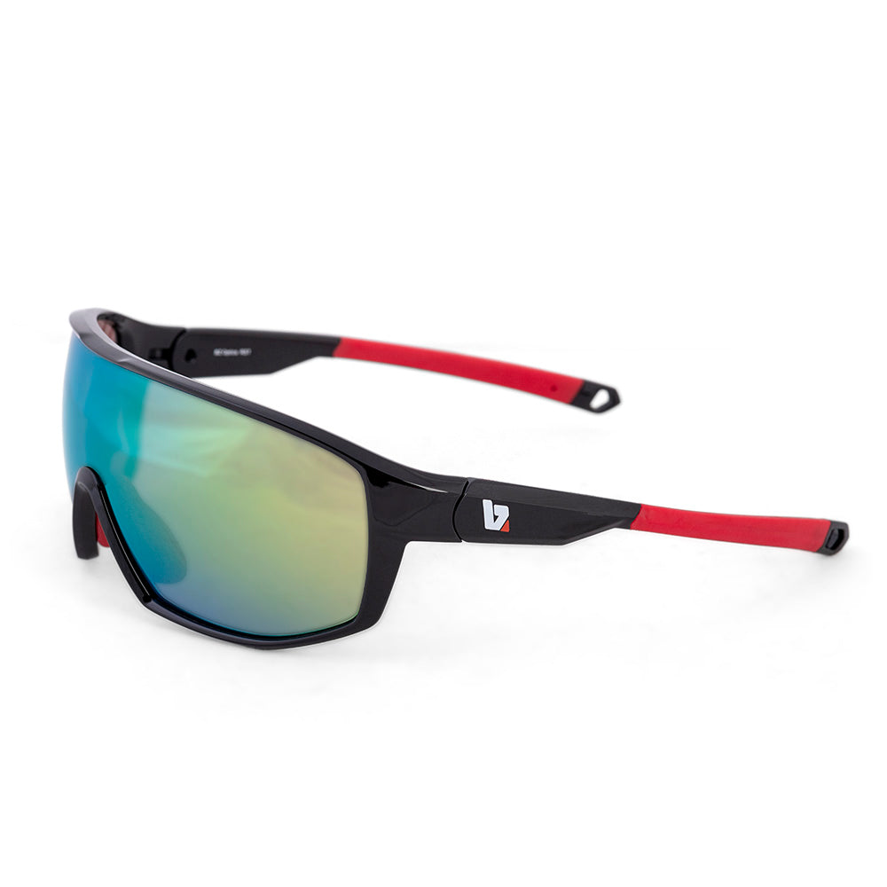 BZ Optics RST Mirrored Glasses Black/Red One Size