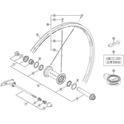 Shimano Spares WH-9000-C24-CL spoke and nipple set; front