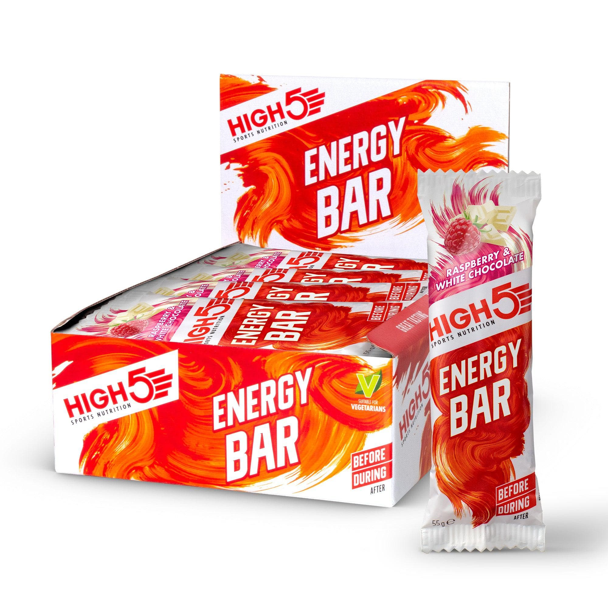 High5 High5 Energy Bar (55g, x12, White Choc & Raspberry)