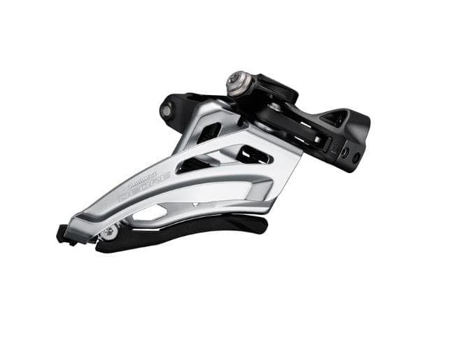 Shimano Deore M6000-E triple front derailleur, side swing, front pull