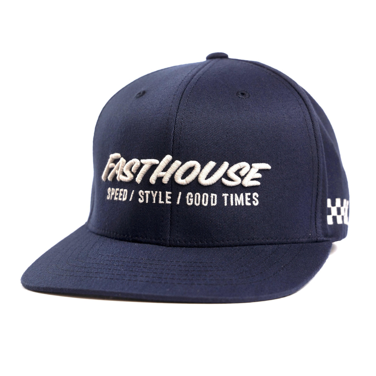 Fasthouse Classic Fitted Hat 2022: Navy S/M