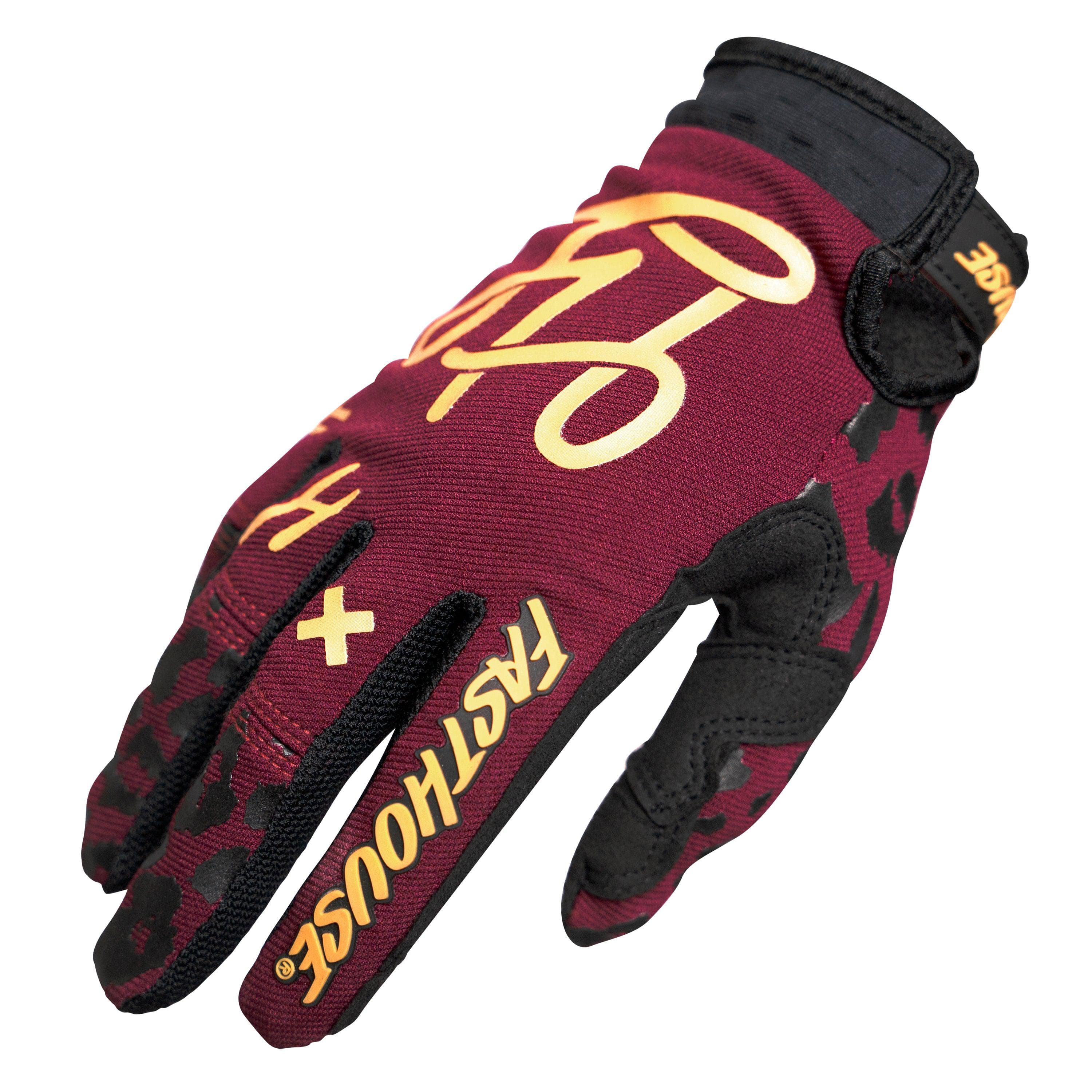 Fasthouse Women'S Speed Style Golden Gloves 2021: Maroon L