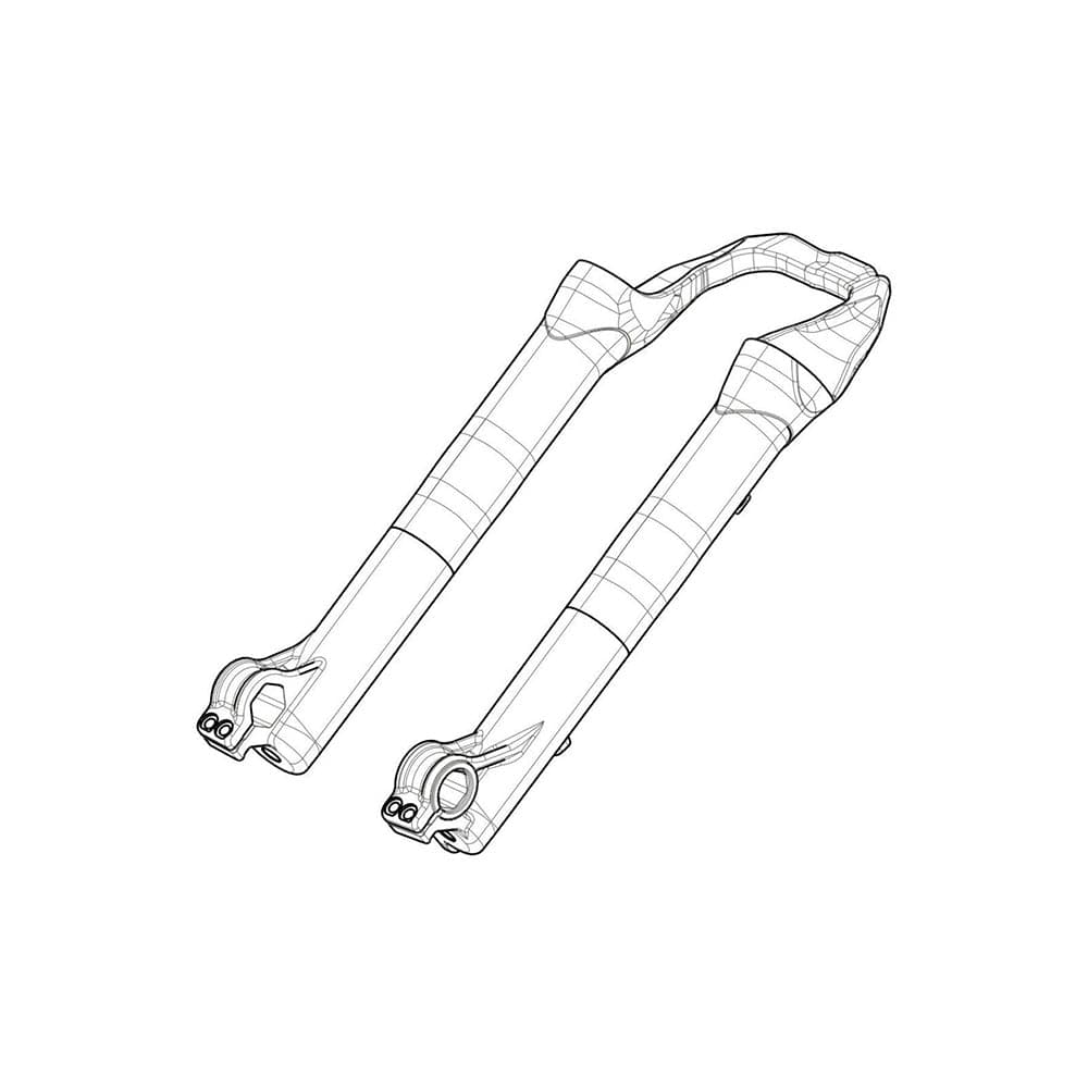 Manitou Fork Outer Leg Assembly Gloss Black 26"