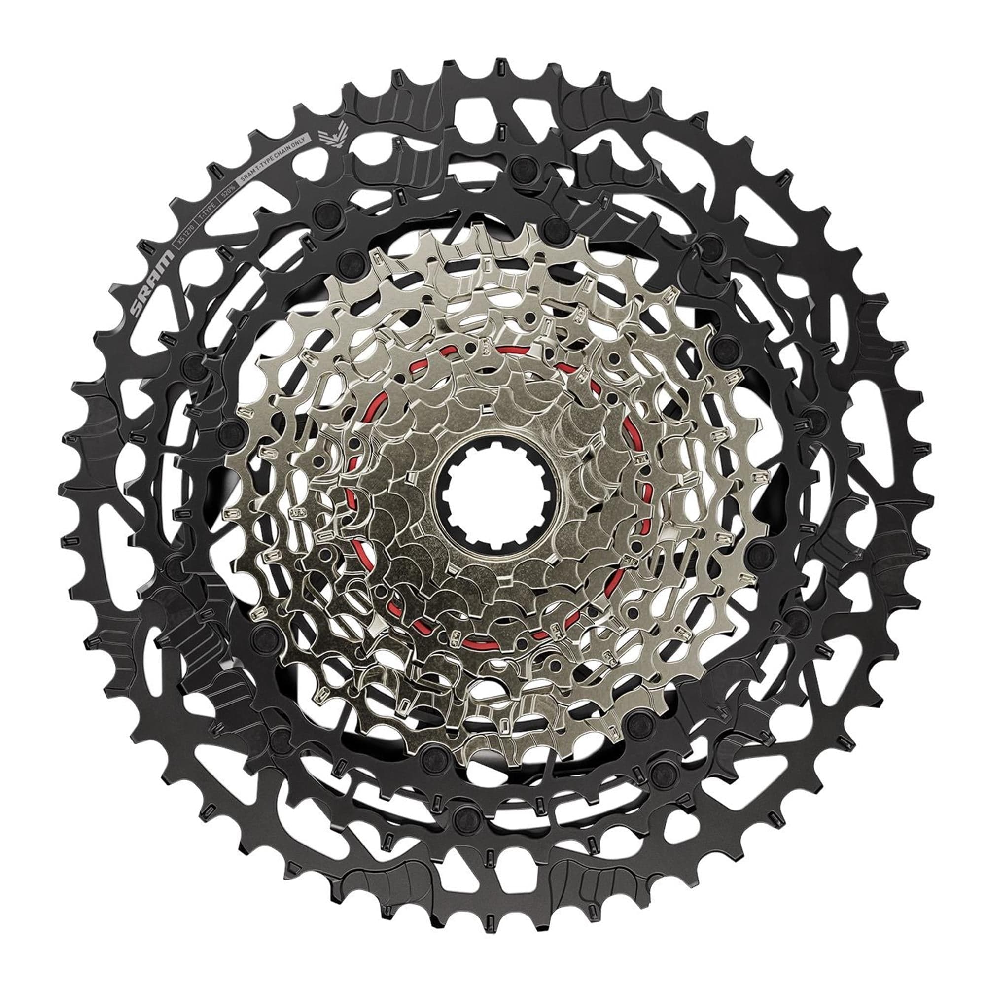 SRAM Cassette XS-1270 T-Type Eagle 10-52 12 speed (Non-XD): BLACK 10-52T