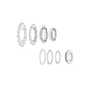 SRAM Cassette Stealth Ring Set XG1290 Red E1 (Include 1 Damperings Of Each Size):  10-30T